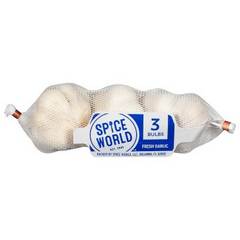 Spice World Organic Fresh Garlic 3 Ea