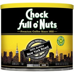 Chock Full O'Nuts New York Dark Roast Ground Coffee Can 23 Ounces