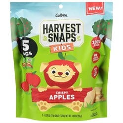 Calbee Harvest Snaps Kids Crispy Apples, 0.39 oz, 5 count