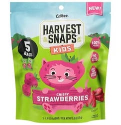 Calbee Harvest Snaps Kids Crispy Strawberries, 0.18 oz, 5 count