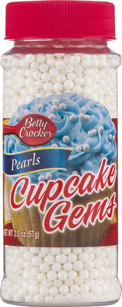 Betty Crocker Cupcake Gems White Pearls - 2.0 Oz