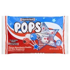 Tootsie Pops Pops, Cherry, Strawberry-Vanilla, and Blue Raspberry