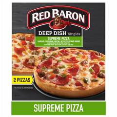 Red Baron Supreme Deep Dish Singles Frozen Personal Pizza