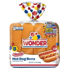 Wonder Enriched Classic Hot Dog Buns 8 Ea