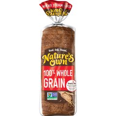 Nature's Own 100% Whole Grain Bread 20 Ounces