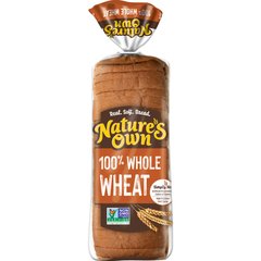 Nature's Own 100% Whole Wheat Bread 20 Ounces