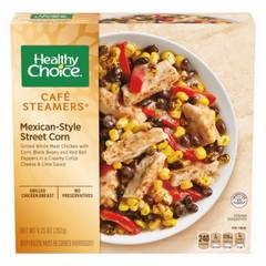 Healthy Choice Café Steamers Mexican Style Street Corn, 18g Protein, High Protein Frozen Meal, 9.25 oz. Bowl