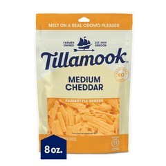 Tillamook Farmstyle Thick Cut Medium Cheddar Shredded Cheese - 8 Oz