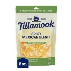 Tillamook Spicy Mexican Blend Farmstyle Thick Cut Shredded Cheese - 8 Oz