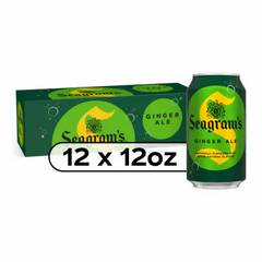 Seagrams Ginger Ale Fridge Pack Cans, 12 fl oz, 12 Pack