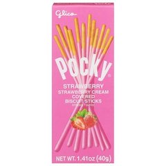 Glico Pocky Cookie Strawberry Cream Sticks - 1.41 Oz
