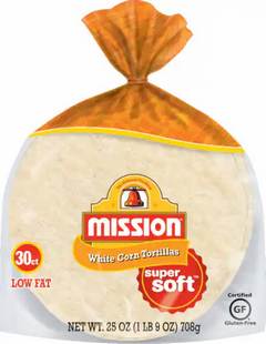Mission Super Soft White Corn Tortillas - 30 Count