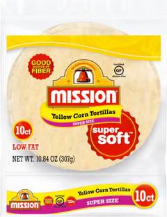 Mission Super Soft Super Size Yellow Corn Tortillas 10 Count