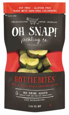 OH SNAP! Hottie Bites Hot n' Spicy Pickle Snacking Cuts Pouch Refrigerated