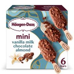 Haagen-Dazs Vanilla Milk Chocolate Almond Ice Cream Mini Bars - 6 Each