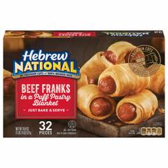 Hebrew National Beef Franks in Puff Pastry Blanket Frozen Snack 32 18.4 oz