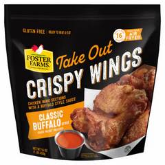 Foster Farms Classic Buffalo Take Out Crispy Chicken Wings - 16 Oz
