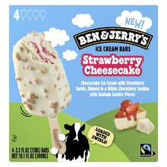 Ben & Jerry's Strawberry Cheesecake Crunch Bars 4 ct