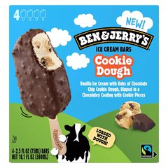 Ben & Jerry's Cookie Dough Ice Cream Bars 10.1 fl oz 4 Count
