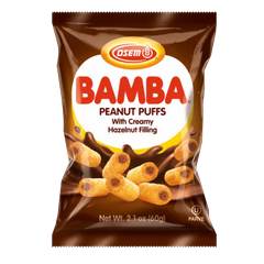 Osem Bamba Peanut Butter Puffs with Creamy Hazelnut Filling