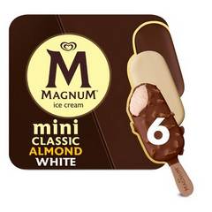 Magnum Ice Cream Bars Classic Almond White