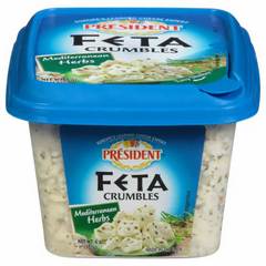 President Cheese Feta Crumbled Mediterranean - 6 Oz