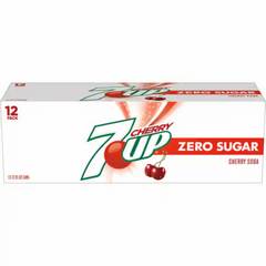 7UP Cherry Flavored Caffeine-Free Zero Sugar Soda Cans