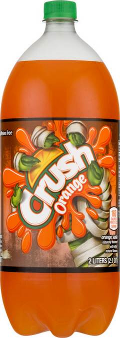 Crush Orange Caffeine Free Soda Bottle