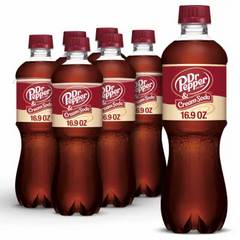 Dr Pepper Cream Soda 16 Ounce Bottle 6 Pack