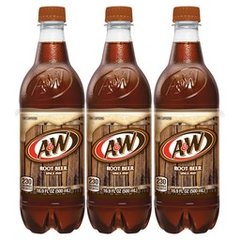 A&W Root Beer Soda Bottles