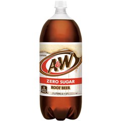 A&W Root Beer Zero Sugar Soda Bottle