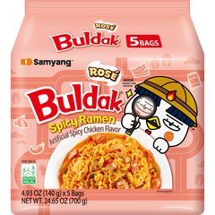 Buldak Spicy Rose Chick Flvr Ramen 5 Pk
