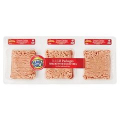 Wegmans Ground Chicken, Raised Without Antibiotics, 3 Pack, FAMILY PACK