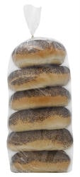 Bakery Bagels Poppy Seed - 6 Count