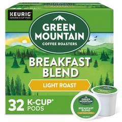 Green Mountain Coffee Roasters Breakfast Blend Keurig K-Cup Pods, Light Roast Coffee, 32 Count