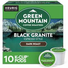 Green Mountain Coffee Roasters Black Granite Espresso Style Dark Roast K-Cup Coffee Pods