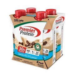 Premier Protein Cafe Latte 30g High Protein Shakes - 4 pk