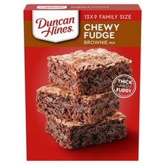 Duncan Hines Chewy Fudge 13 x9 Family Size Brownie Mix 18.3 Ounces