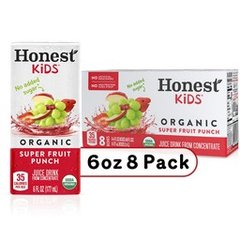 Honest Kids Super Fruit Punch Organic Juice Drink Cartons
