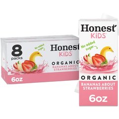 Honest Kids Bananas About Strawberries 8 Pack 6 Ounce Boxes