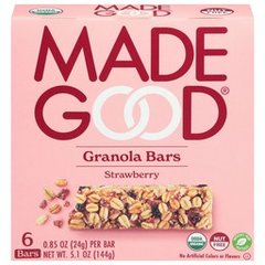 Made Good Organic Nut Free Strawberry Granola Bars - 6 ct
