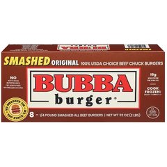 Bubba Burger Smashed Original Beef Burgers 8 ea