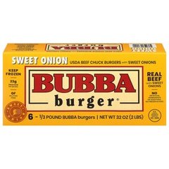 Bubba Burger Beef Chuck with Sweet Onions Burgers 6 Pack