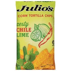 Julio's Zesty Chile Limon Corn Tortilla Chips, 8 oz