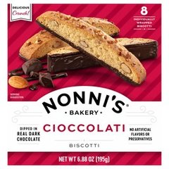 Nonni's Cioccolati Dark Chocolate Dipped Biscotti 8 Pack