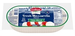 Galbani Fresh Mozzarella Cheese Log Thin Sliced - 24 ct