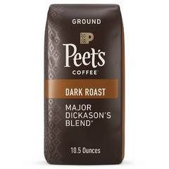 Peet's Coffee, Major Dickason's Blend, Dark Roast Ground Coffee - 10.5oz Bag