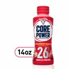 Fairlife Core Power Strawberry Banana 26g High Protein Milk Shake, 14 fl oz