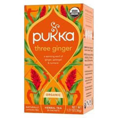 Pukka Organic Caffeine Free Three Ginger Herbal Tea Sachets