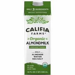 Califia Farms Unsweetened Shelf Stable Almond Milk 32 ounces